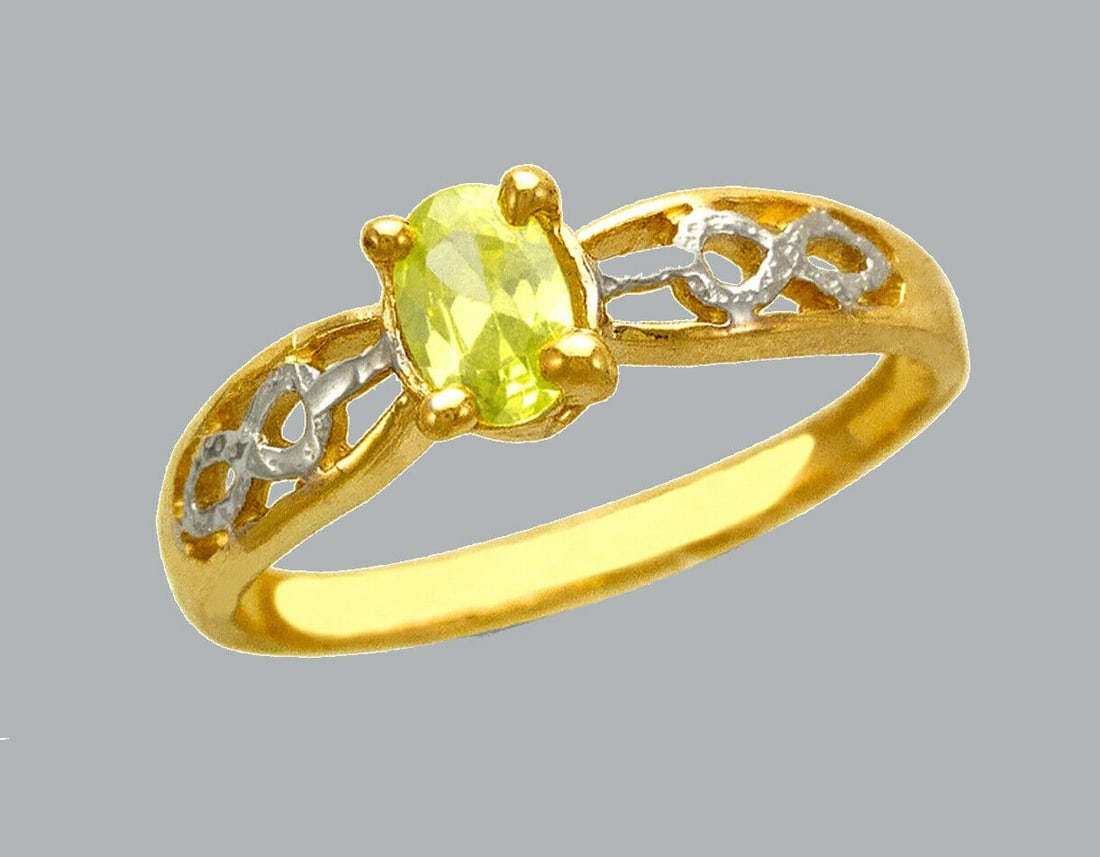 NEW 14K TWO TONE GOLD LADIES FANCY CZ RING: NEW 14K TWO TONE GOLD CZ RING New 14K Two tone solid gold ring Ring size 7 Measures 6mm wide on top Cubic Zirconia Polished Finish Apx Weight: 2g