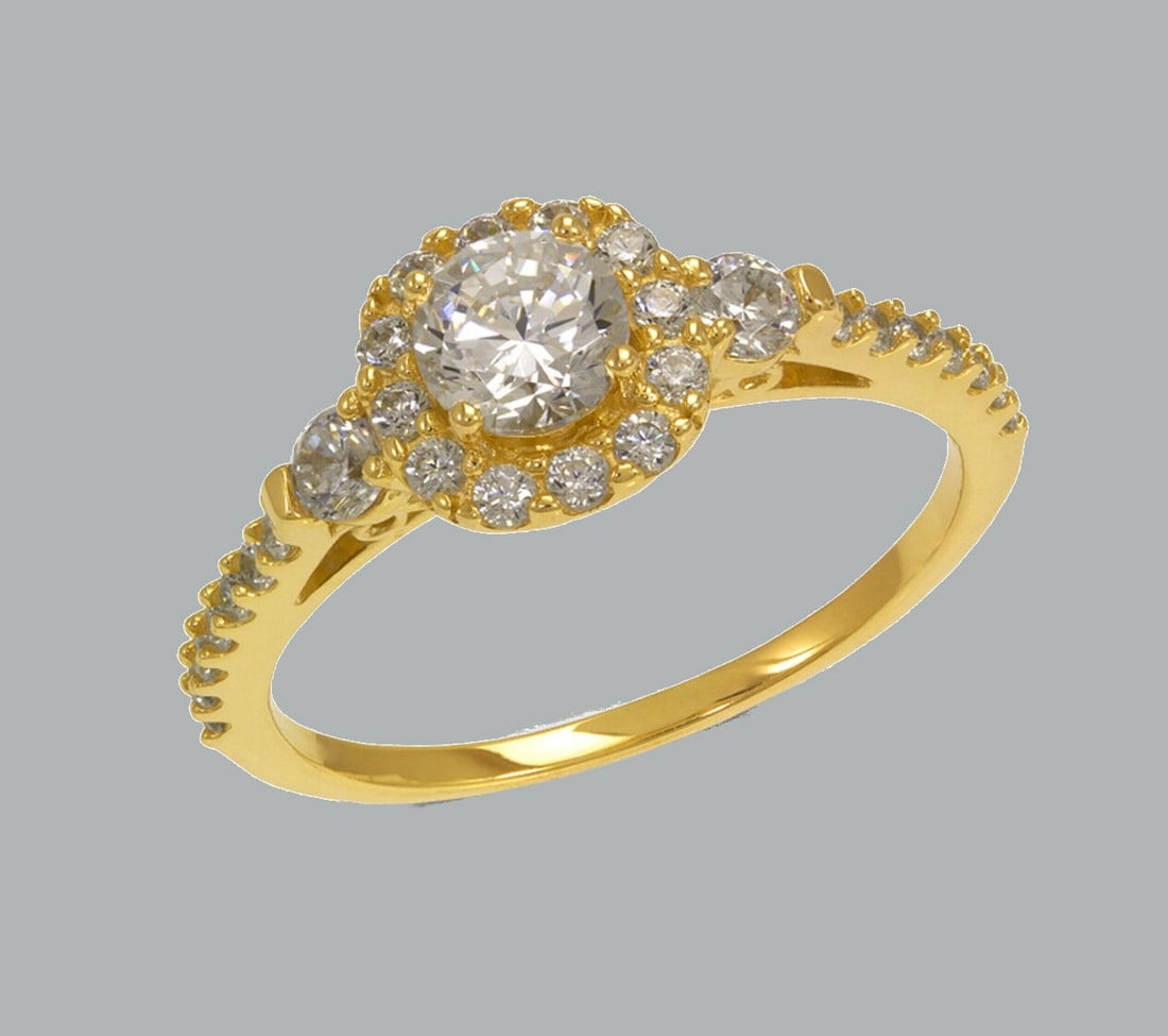NEW 14K YELLOW GOLD LADIES ENGAGEMENT RING (1 of 1)