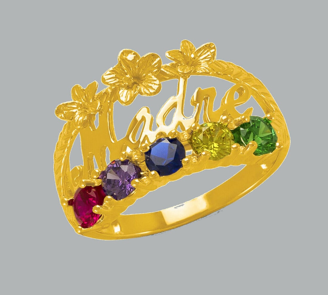 NEW 14K YELLOW GOLD LADIES CZ RING MADRE: NEW 14K YELLOW GOLD CZ RING New 14K Yellow solid gold ring Ring size 7 Measures 12.5mm wide on top Cubic Zirconia Polished Finish Apx Weight: 3.4g