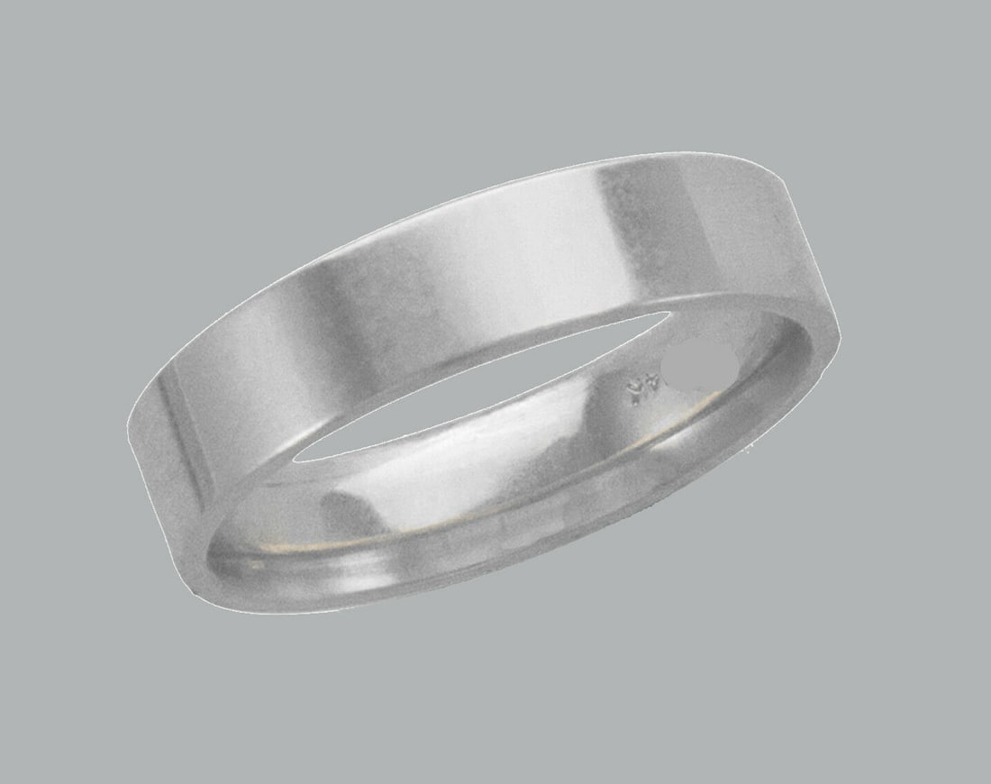 14K W/ GOLD WEDDING BAND RING FLAT COMFORT 6mm SIZE 11 (1 of 1)