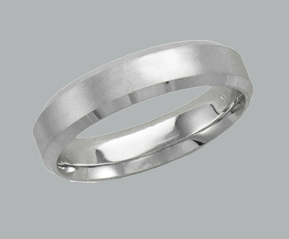 14K W/ GOLD WEDDING BAND RING COMFORT SATIN 5mm SIZE 10 (1 of 1)