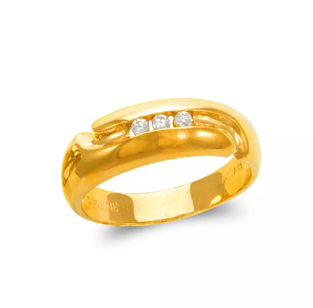 NEW 14K YELLOW GOLD MEN'S COUPLE CZ RING: NEW 14K YELLOW GOLD MEN'S COUPLE CZ RING 14K Yellow Gold Size 7 Approx.7mm Wide High Polished/Cubic Zirconia Available as a Couple Set: Ladies Ring Weight: 6.2 Grams