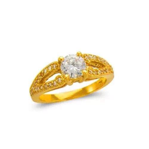 NEW 14K YELLOW GOLD LADIES FASHION SOLITAIRE CZ RING: NEW 14K YELLOW GOLD LADIES FASHION SOLITAIRE CZ RING 14K Yellow Gold Size 7 Approx.7mm Center High Polished/Cubic Zirconia Available in White Gold Weight: 5.6 Grams