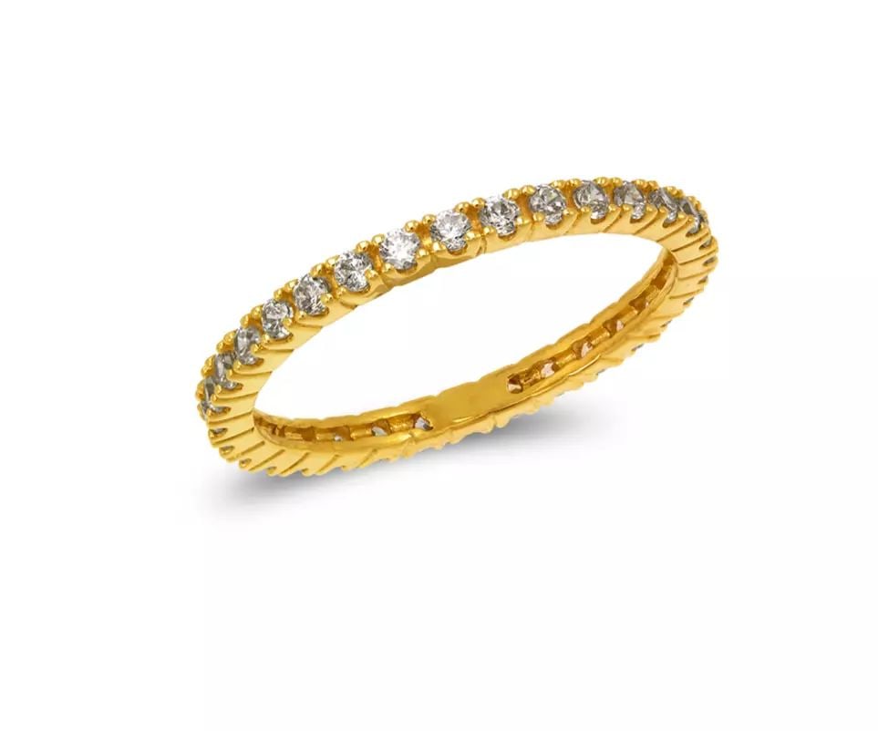 NEW 14K YELLOW GOLD LADIES FANCY CZ RING (1 of 2)