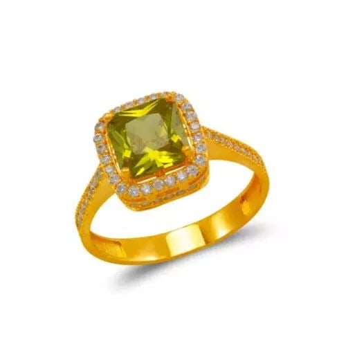 NEW 14K YELLOW GOLD LADIES CZ RING (1 of 2)