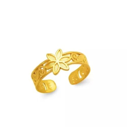 NEW 14 YELLOW GOLD FLOWER KNUCKLE / TOE RING (1 of 2)
