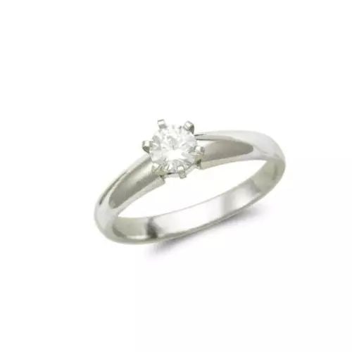 NEW 14K WHITE GOLD LADIES SOLITAIRE RING (1 of 2)