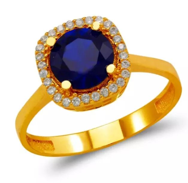 NEW 14K YELLOW GOLD LADIES CZ RING (1 of 2)