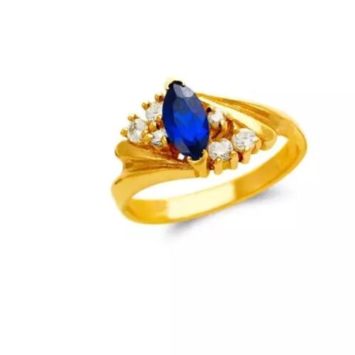 NEW 14K YELLOW GOLD LADIES CZ RING (1 of 2)