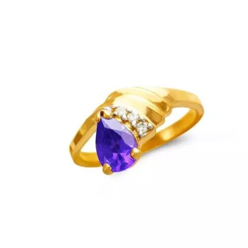 NEW 14K TWO TONE GOLD LADIES CZ RING (1 of 2)