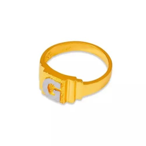 NEW 14K TWO TONE GOLD BABIES INITIAL RING (1 of 2)