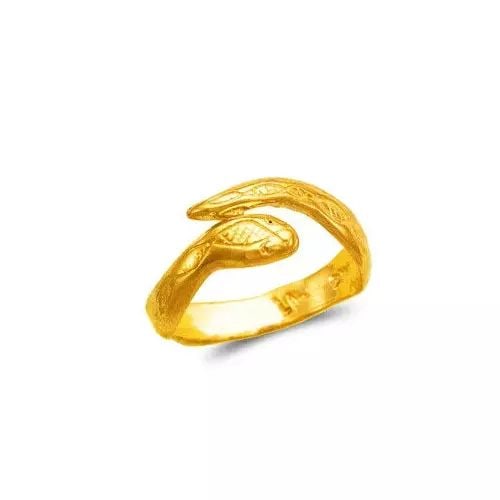 NEW 14K YELLOW GOLD SNAKE KNUCKLE / TOE RING (1 of 2)