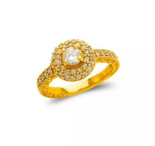 NEW 14K YELLOW GOLD LADIES FASHION SOLITAIRE CZ RING: NEW 14K YELLOW GOLD LADIES FASHION SOLITAIRE CZ RING 14K Yellow Gold Size 7 Approx. 11mm Center High Polished/Cubic Zirconia Available in White Gold Weight: 5.1 Grams