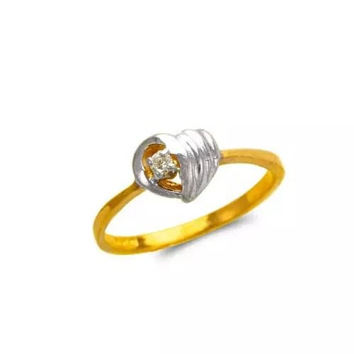 NEW 14K TWO TONE GOLD LADIES FASHION CZ RING: NEW 14K TWO TONE GOLD LADIES FASHION CZ RING 14K Two Tone Gold Size 7 Approx. 7mm Wide High Polished/Cubic Zirconia Weight: 1.6 Grams