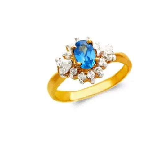 NEW 14K TWO TONE GOLD LADIES FLOWER CZ RING: NEW 14K TWO TONE GOLD LADIES CZ RING 14K Two Tone Gold Size 7 Approx. 6mm Stone, 10mm Center High Polished/Cubic Zirconia Weight: 2.4 Grams