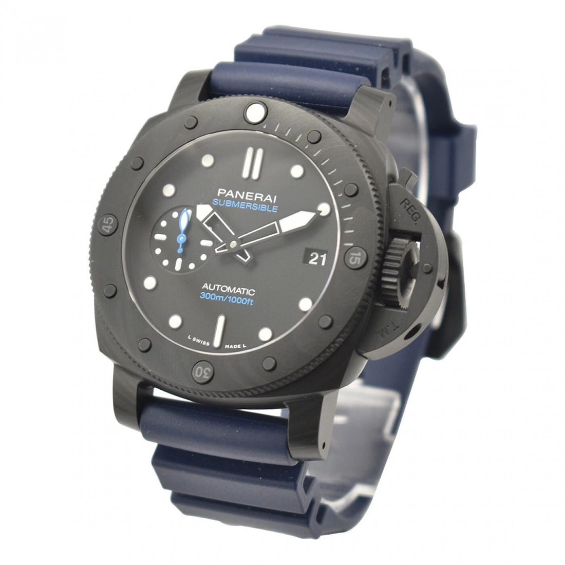 NEW PANERAI SUBMERSIBLE CARBOTECH AUTOMATIC SELF WIND 42 MM WATCH PAM02231 (1 of 2)