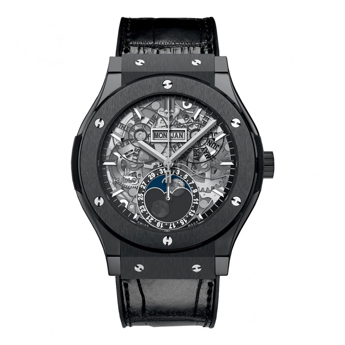 NEW HUBLOT CLASSIC FUSION BLACK MAGIC AEROFUSION MOONPHASE WATCH 517.CX.0170.LR (1 of 2)