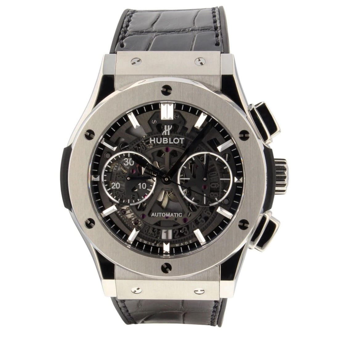 NEW HUBLOT CLASSIC FUSION AERO CHRONOGRAPH TITANIUM MENS WATCH 525.NX.0170.LR: NEW HUBLOT CLASSIC FUSION AERO CHRONOGRAPH TITANIUM MENS WATCH 525.NX.0170.LR Condition: New with box and papers: This item is brand new and has never been worn. It still has the original ... Read mor