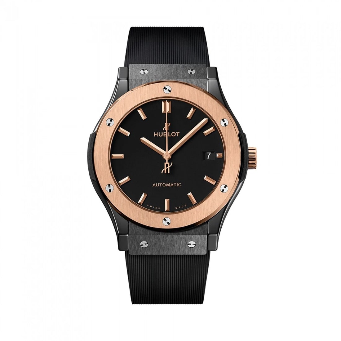 NEW HUBLOT CLASSIC FUSION 45 MM BLACK CERAMIC ROSE GOLD WATCH 511.CO.1181.RX (1 of 2)