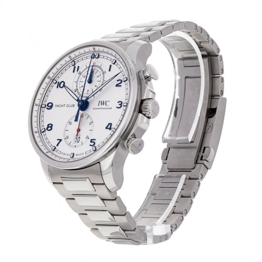 NEW IWC PORTUGIESER YACHT CLUB CHRONOGRAPH STAINLESS STEEL WATCH IW390702 (1 of 2)