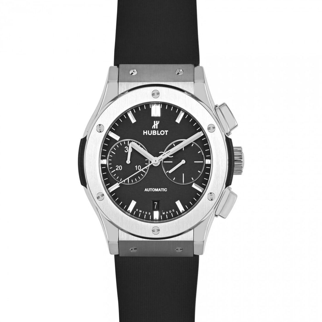 NEW HUBLOT CLASSIC FUSION TITANIUM AUTOMATIC 42 MM BLACK WATCH 541.NX.7070.RX: NEW HUBLOT CLASSIC FUSION TITANIUM AUTOMATIC 42 MM BLACK WATCH 541.NX.7070.RX Condition: New with box and papers: This item is brand new and has never been worn. It still has the original ... Read mor