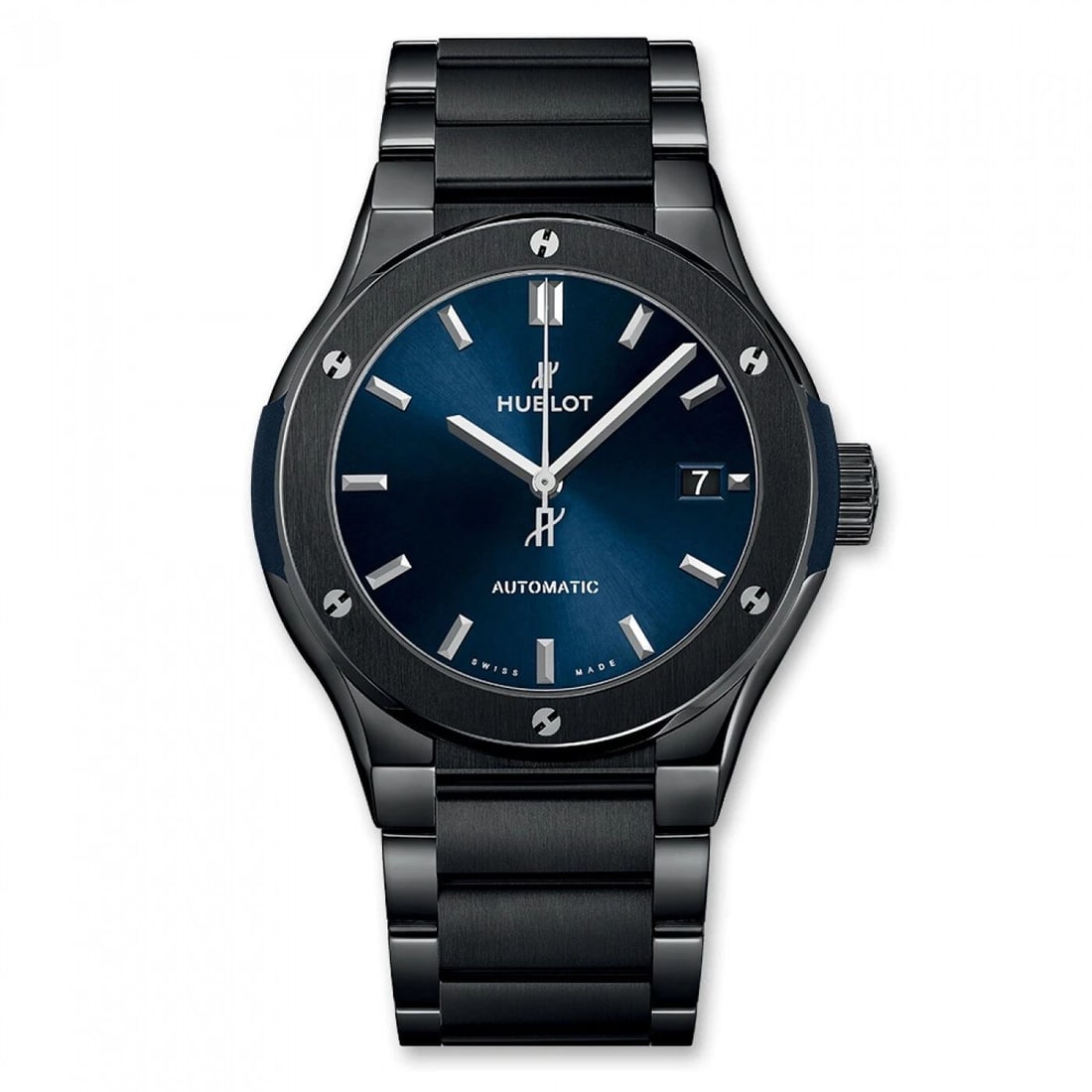 HUBLOT CLASSIC FUSION BLUE DIAL 45 MM CERAMIC AUTOMATIC WATCH 510.CM.7170.CM (1 of 2)