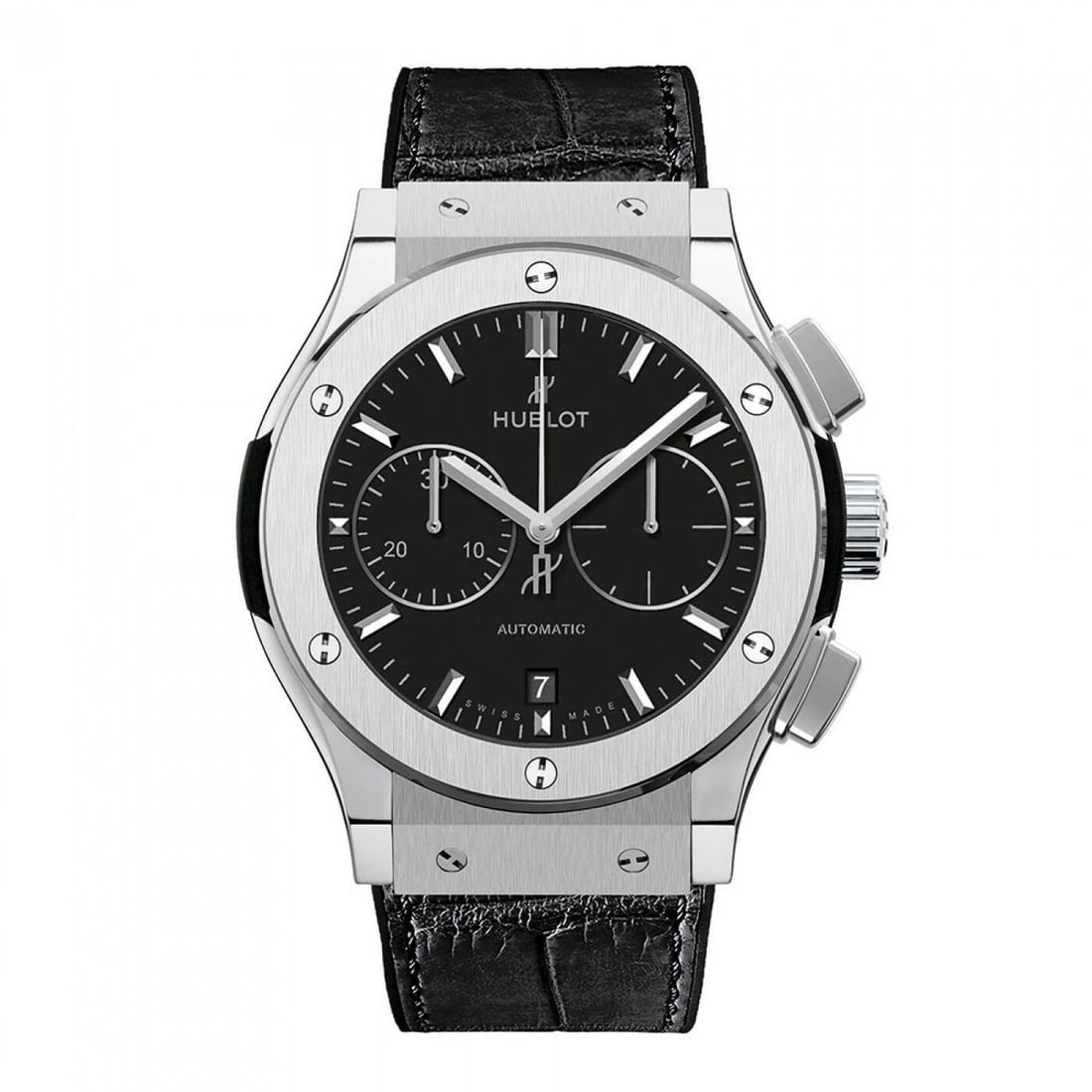 NEW HUBLOT CLASSIC FUSION TITANIUM 45 MM BLACK AUTOMATIC WATCH 521.NX.1171.LR (1 of 2)
