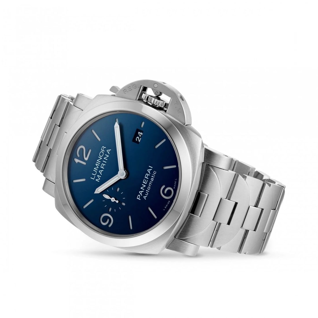 NEW PANERAI LUMINOR MARINA SPECCHIO BLU STAINLESS STEEL 44 MM WATCH PAM01316: NEW PANERAI LUMINOR MARINA SPECCHIO BLU STAINLESS STEEL 44 MM WATCH PAM01316 Condition: New with box and papers: This item is brand new and has never been worn. It still has the original ... Read more