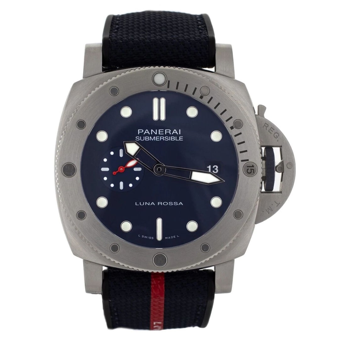 NEW PANERAI SUBMERSIBLE LUNA ROSSA STAINLESS STEEL 44 MM WATCH PAM01391: NEW PANERAI SUBMERSIBLE LUNA ROSSA STAINLESS STEEL 44 MM WATCH PAM01391 Condition: New with box and papers: This item is brand new and has never been worn. It still has the original ... Read more abou
