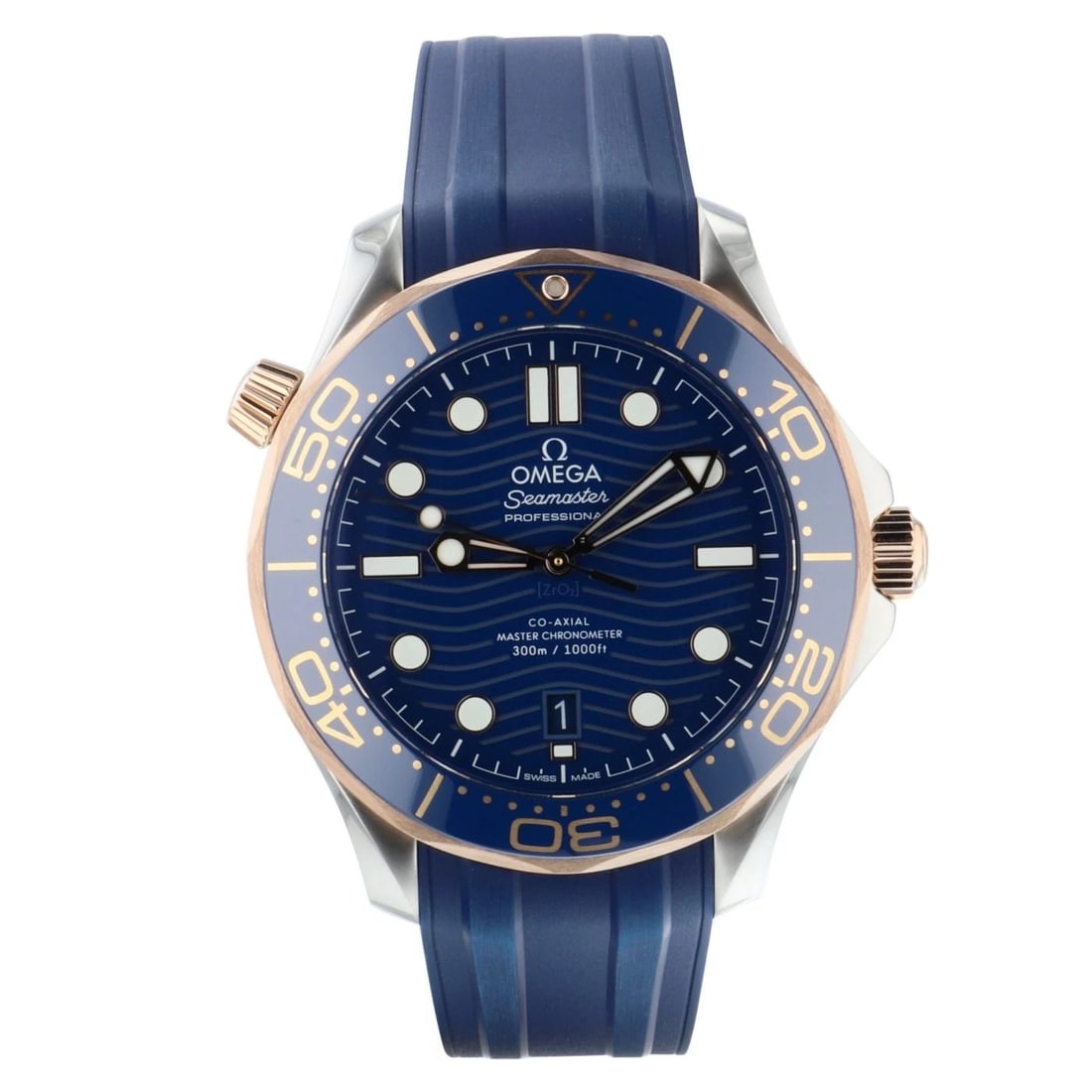OMEGA SEAMASTER DIVER 300M STEEL SEDNA GOLD BLUE WATCH 210.22.42.20.03.002 (1 of 2)
