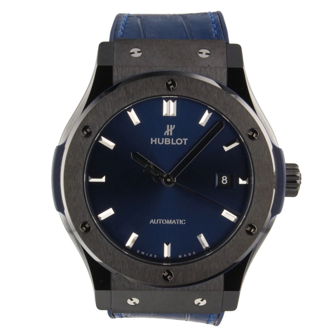 HUBLOT CLASSIC FUSION BLUE CERAMIC AUTOMATIC 42 MM WATCH 542.CM.7170.LR (1 of 2)