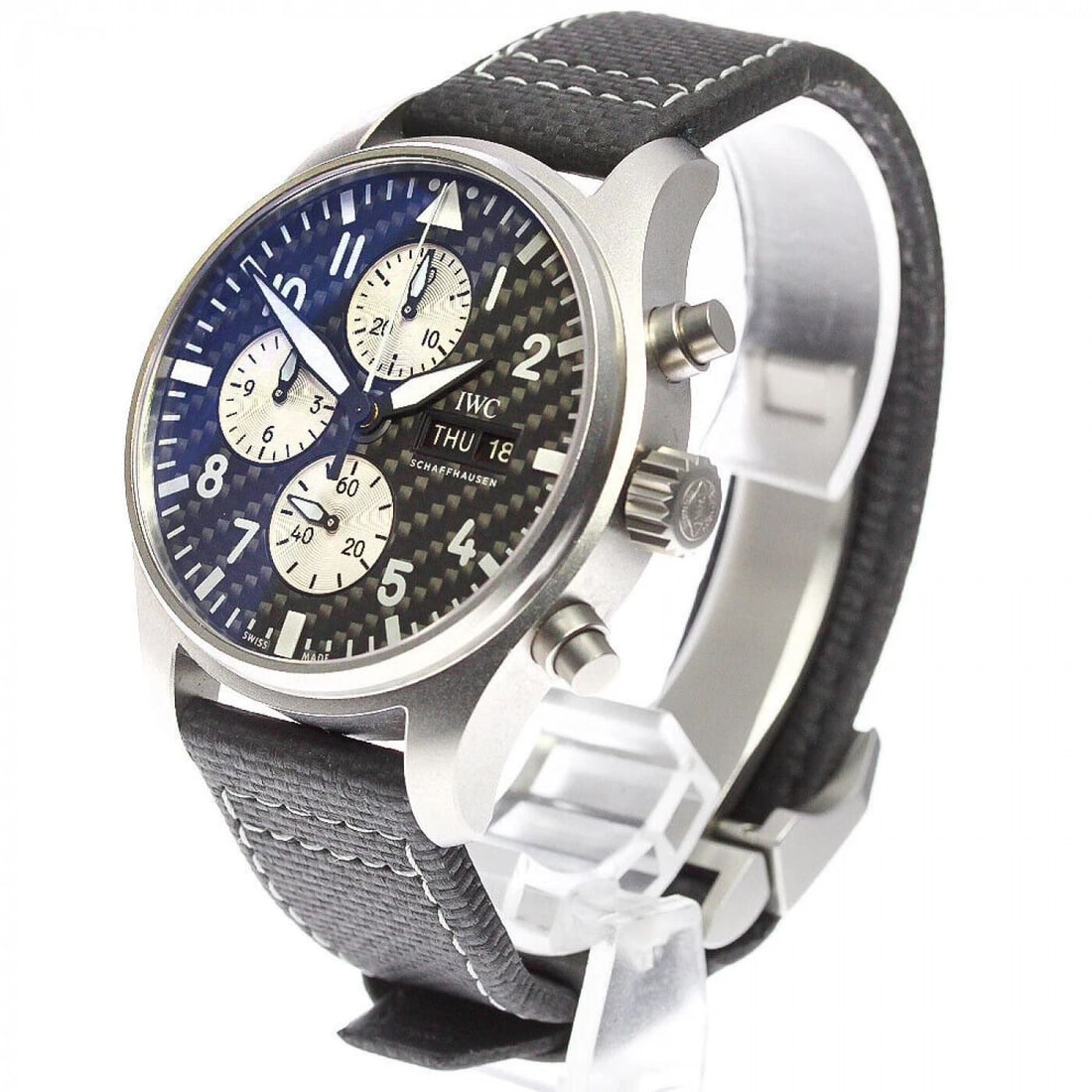 NEW IWC PILOTS AMG TITANIUM AUTOMATIC 43 MM BLACK WATCH IW377903 (1 of 2)