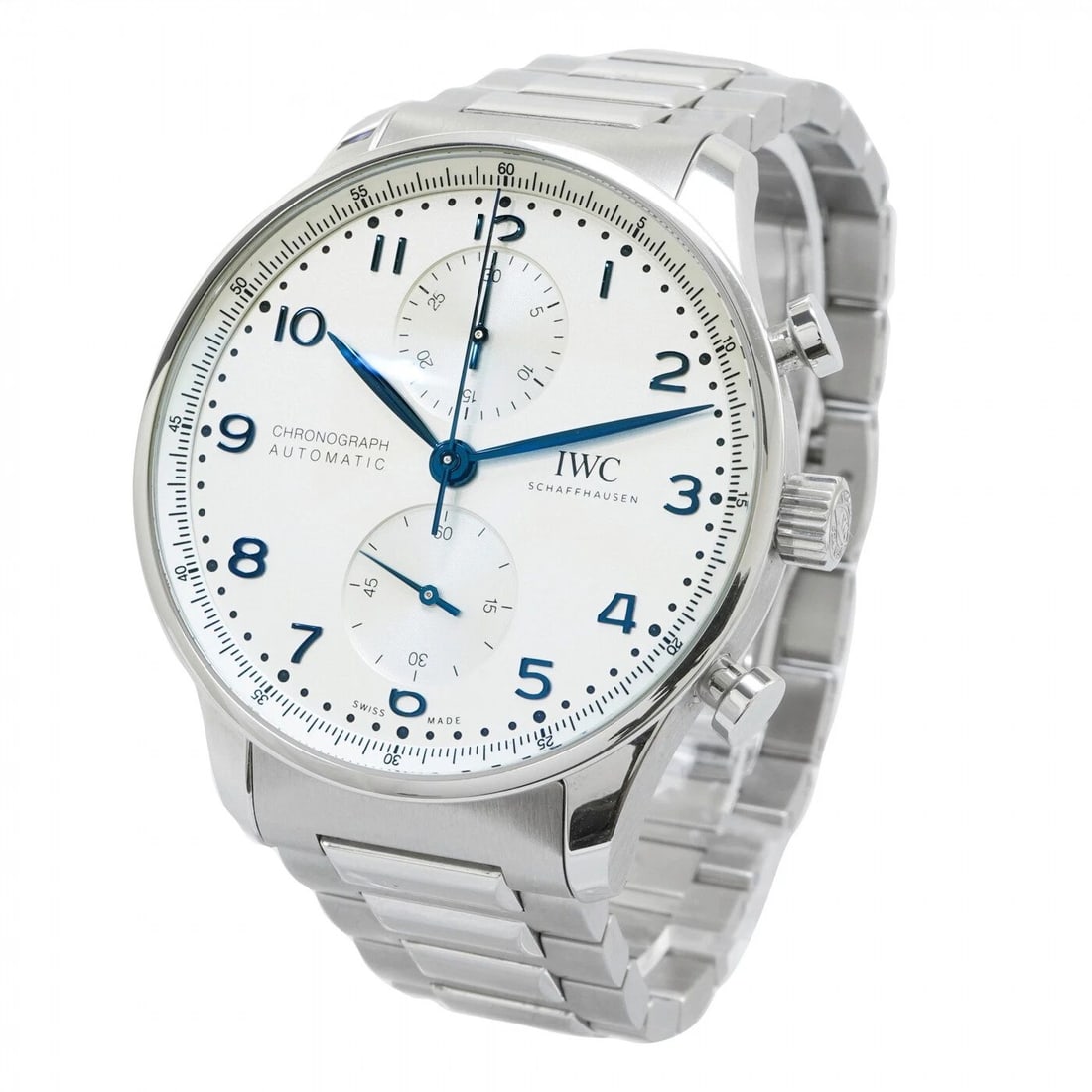 NEW IWC PORTUGIESER CHRONOGRAPH STAINLESS STEEL AUTOMATIC 41 MM WATCH IW371617 (1 of 2)