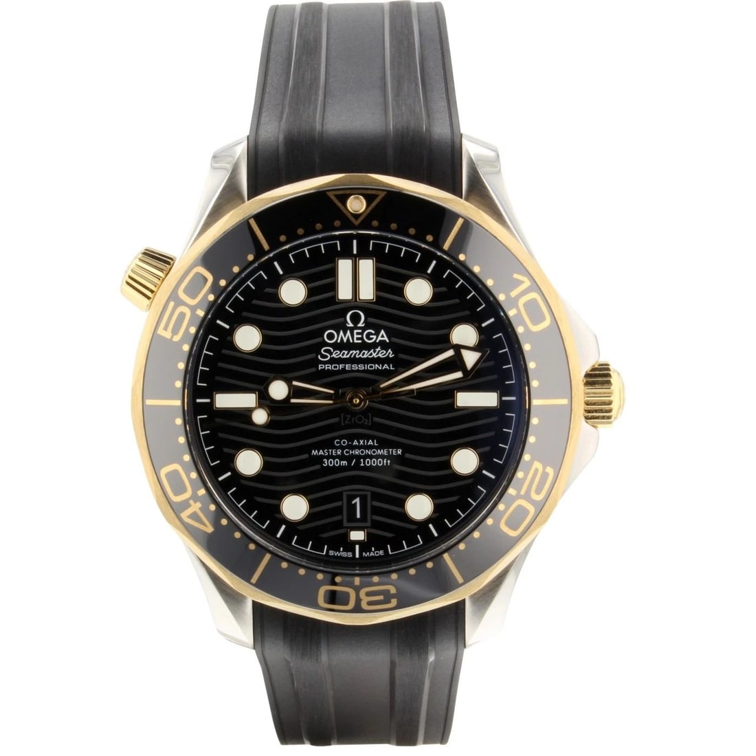 OMEGA SEAMASTER DIVER 300M 42 MM STEEL YELLOW GOLD WATCH 210.22.42.20.01.001 (1 of 2)