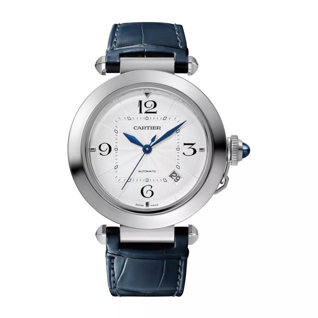 NEW CARTIER PASHA MENS STAINLESS STEEL AUTOMATIC 41 MM SILVER WATCH WSPA0010 (1 of 2)