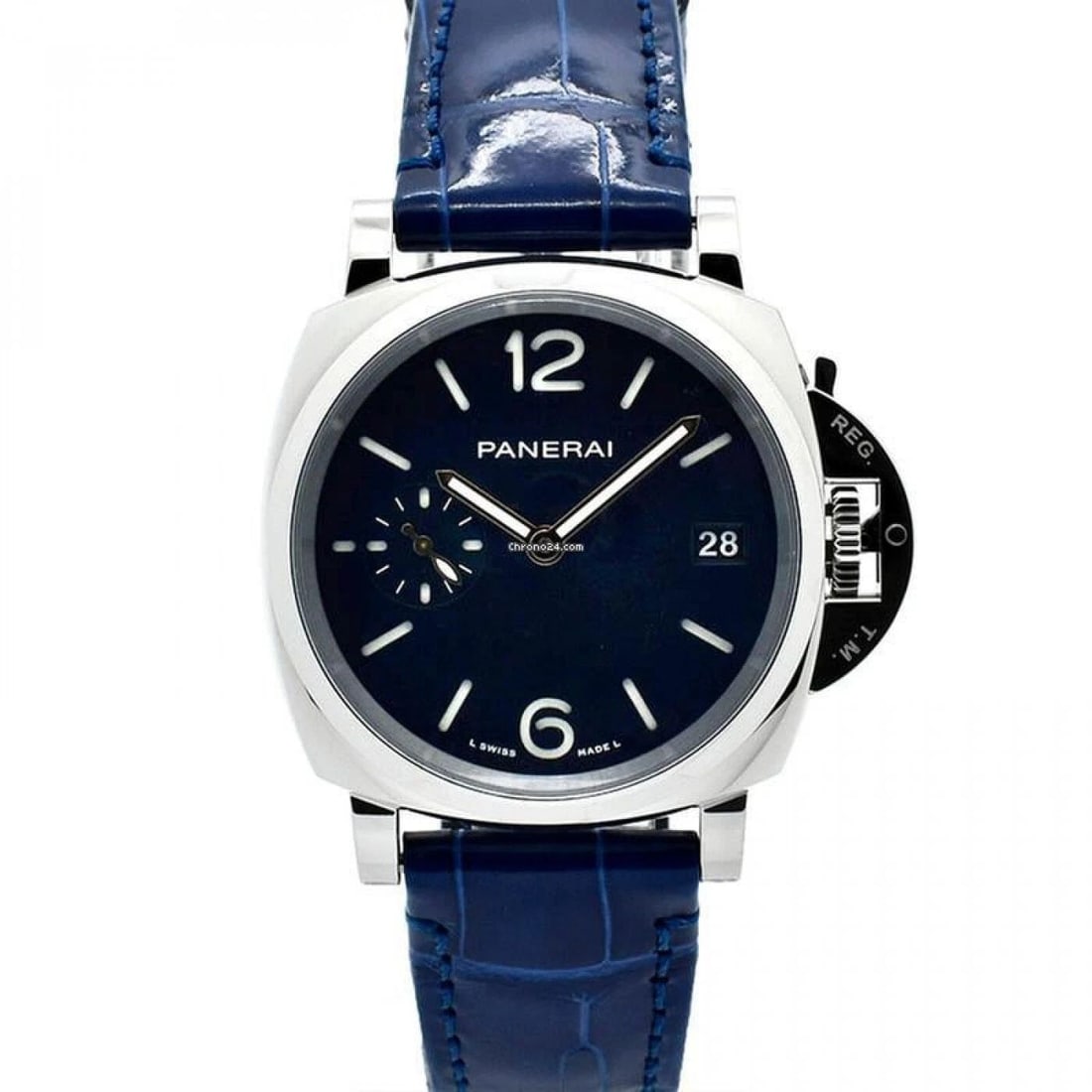 NEW PANERAI LUMINOR DUE 38 MM STEEL AUTOMATIC BLUE WATCH PAM01273 PAM 1273 (1 of 2)
