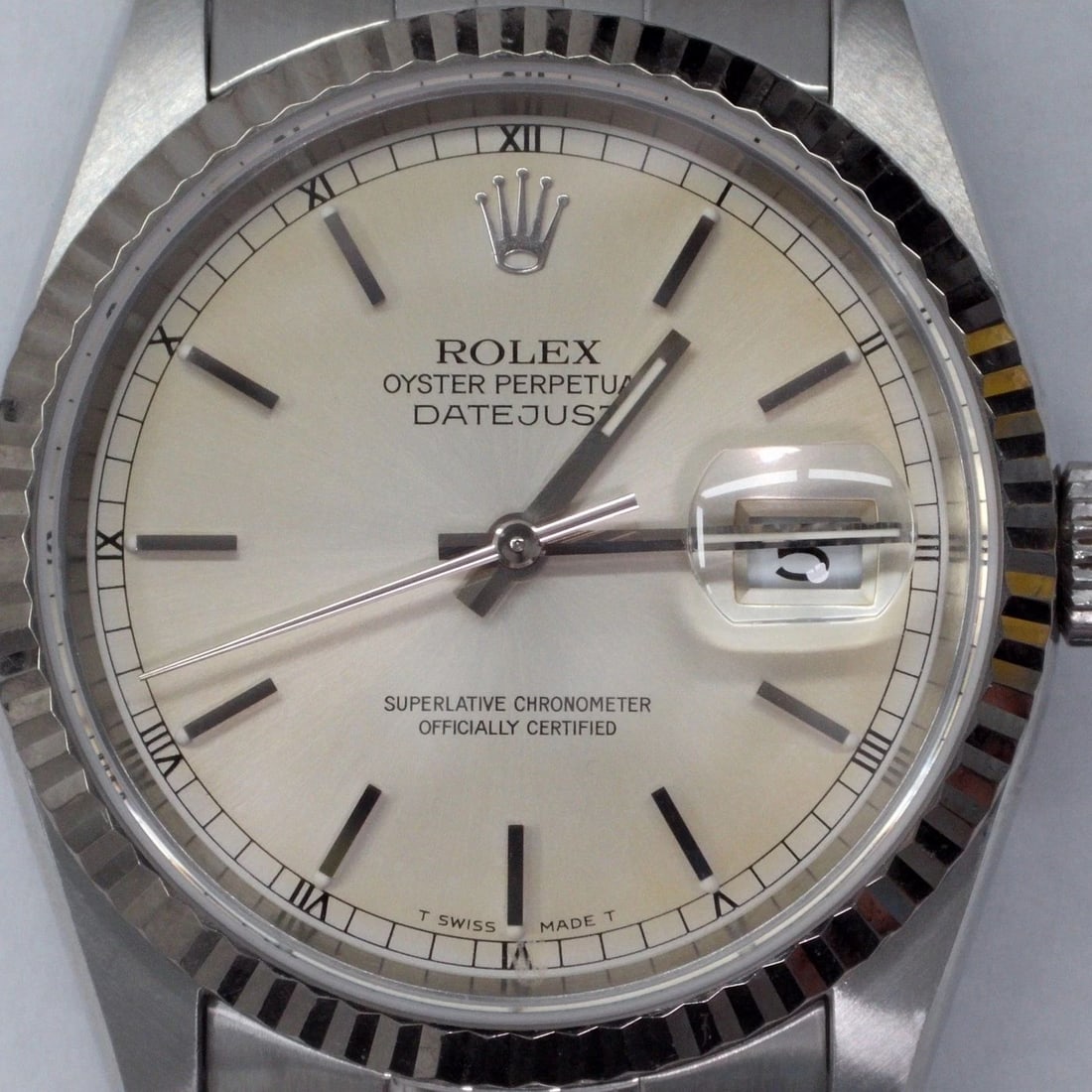 ROLEX DATEJUST 36 MM STEEL WHITE GOLD BEZEL JUBILEE WATCH 16234 T SERIES 1996 (1 of 2)
