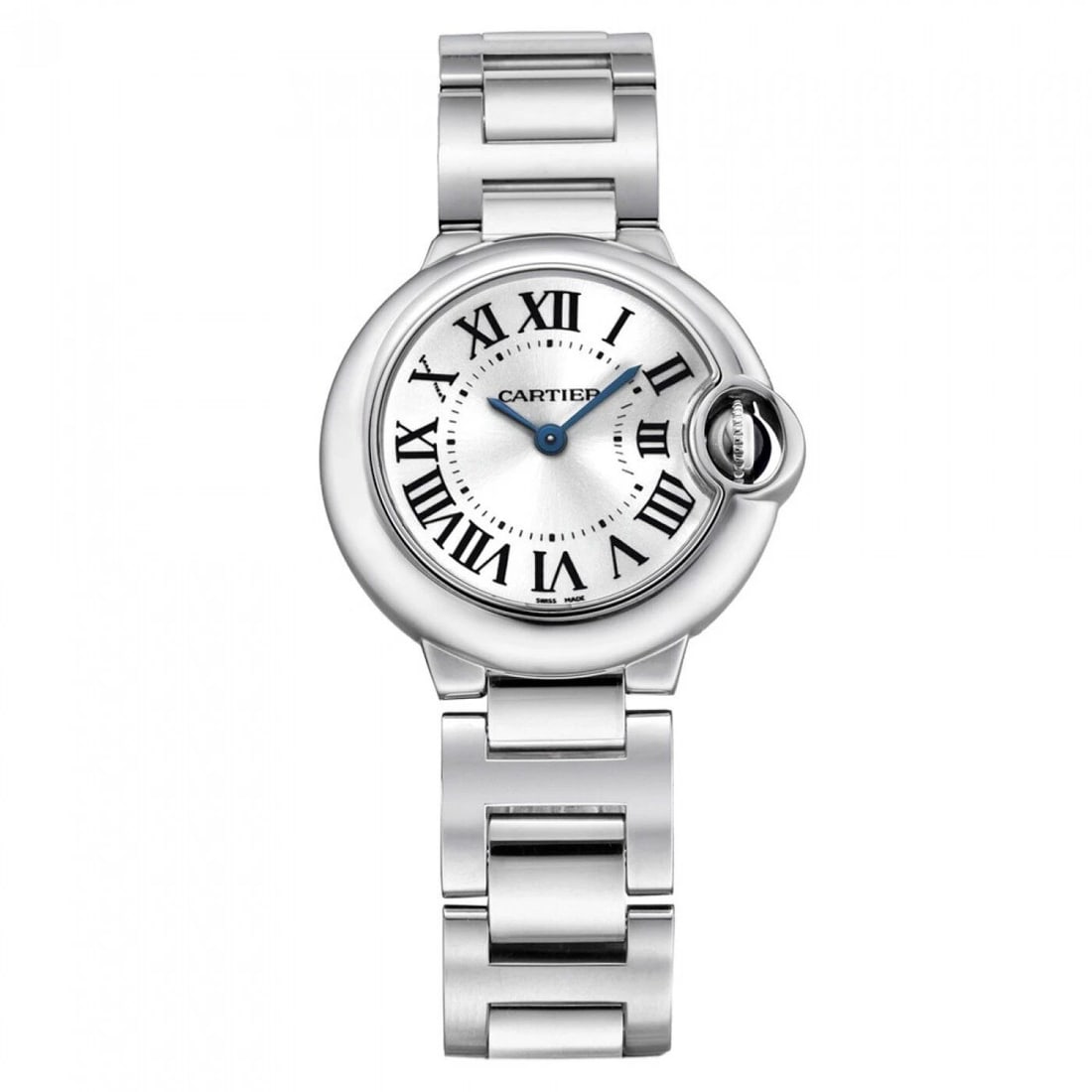 CARTIER BALLON BLEU LADIES STEEL SMALL MODEL 28 MM WATCH W69010Z4 COMPLETE (1 of 2)