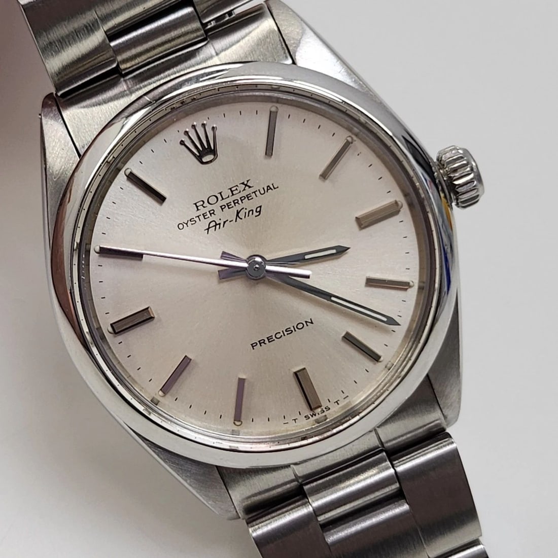 ROLEX OYSTER PERPETUAL AIR KING PRECISION 34 MM RARE CREAM DIAL WATCH 5500 1981 (1 of 2)
