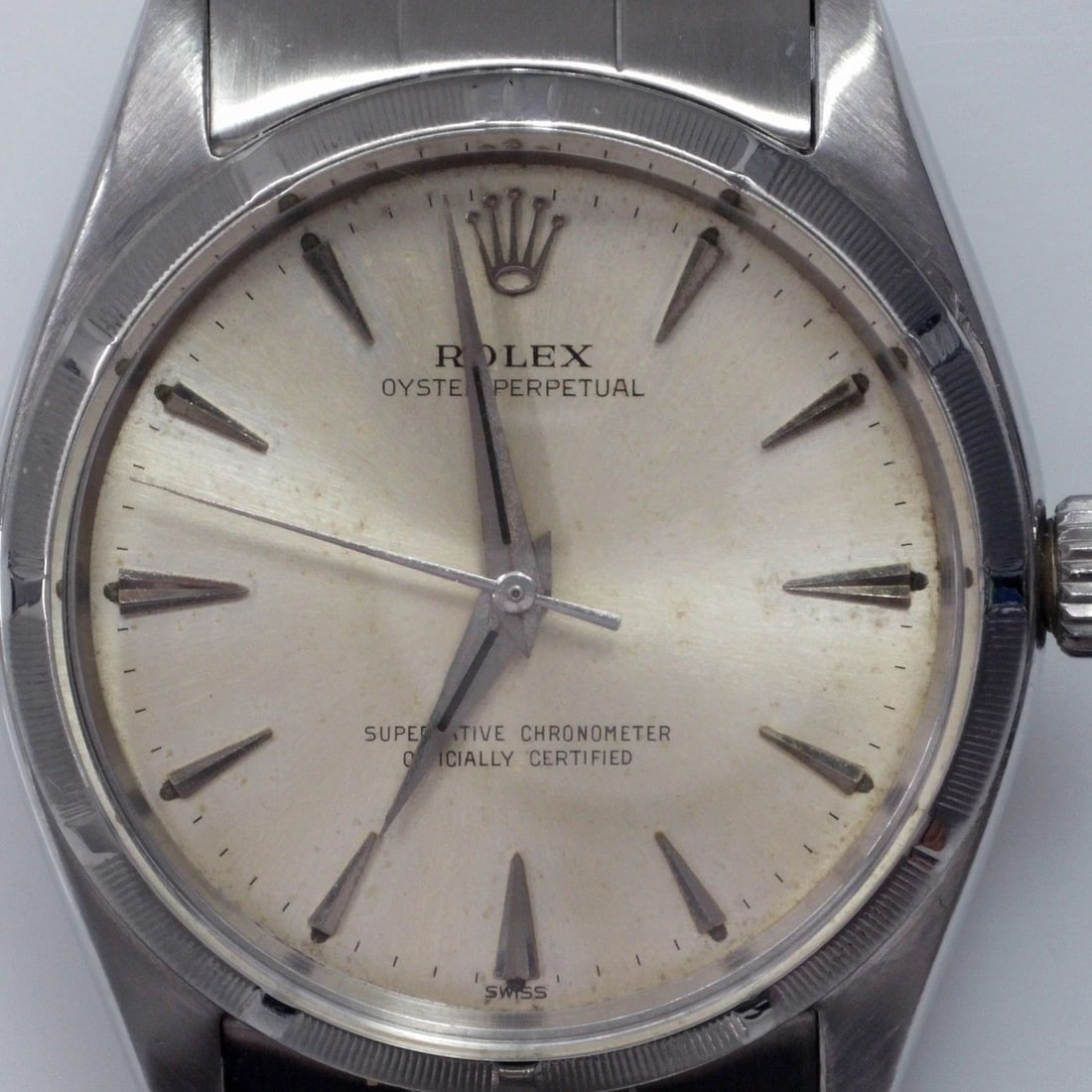 VINTAGE ROLEX OYSTER PERPETUAL 34 MM STEEL AUTOMATIC WATCH 1003 CIRCA 1976 (1 of 2)