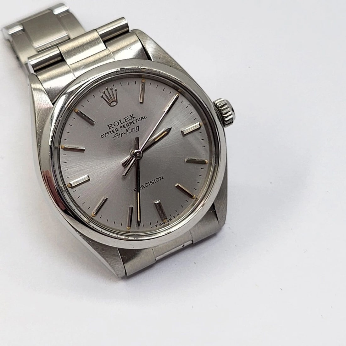ROLEX AIR KING PRECISION 34 MM STEEL OYSTER AUTOMATIC WATCH 5500 CIRCA 1979 (1 of 2)