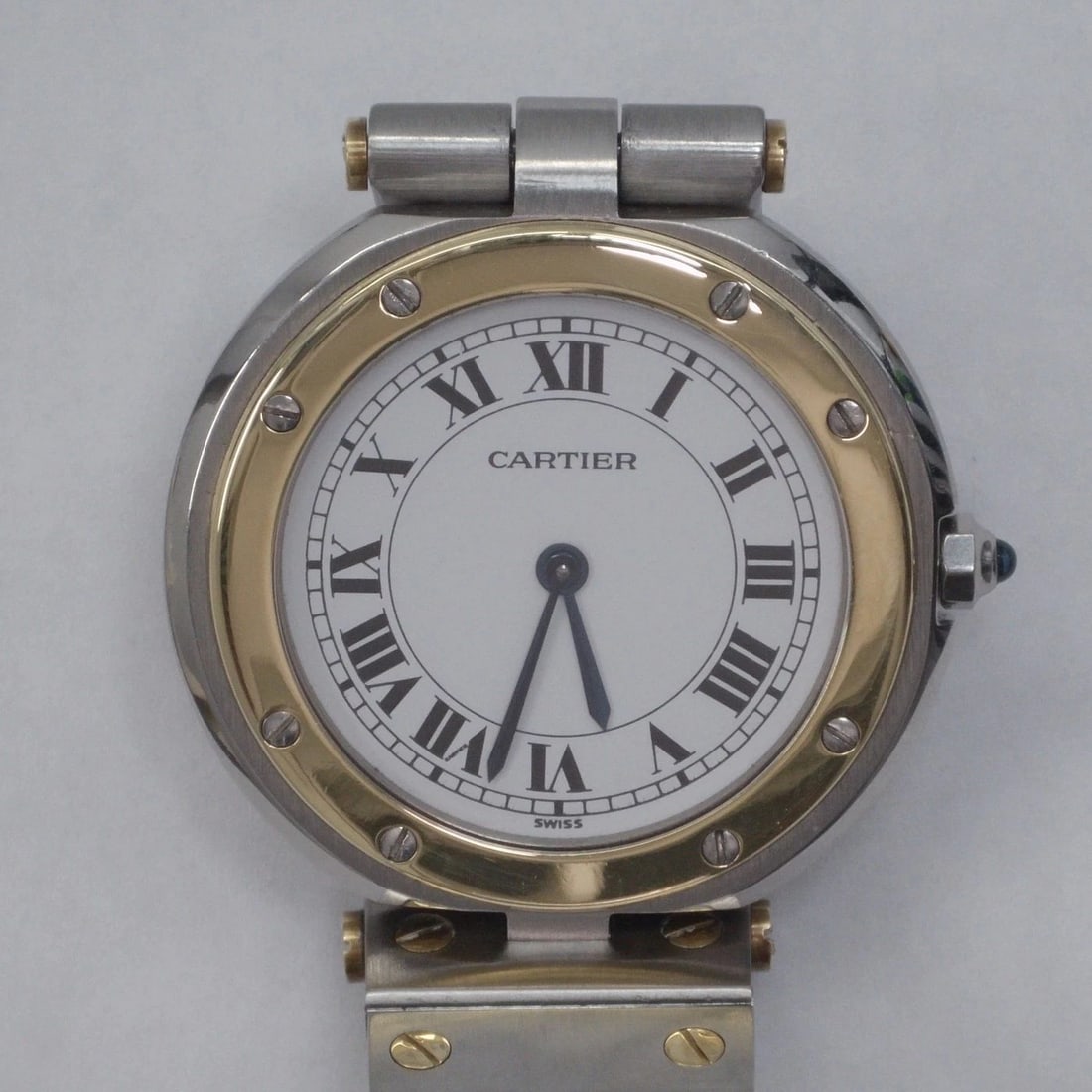 CARTIER SANTOS VENDOME 32 MM STEEL 18K YELLOW GOLD QUARTZ WATCH 8192 (1 of 2)