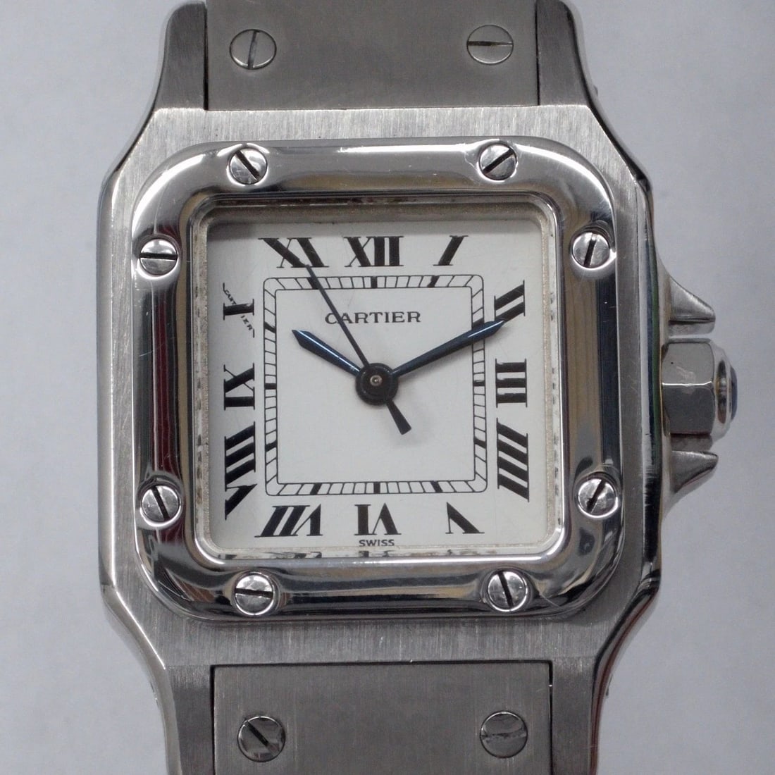 CARTIER SANTOS LADIES 22 X 38 MM STEEL AUTOMATIC WATCH (1 of 2)