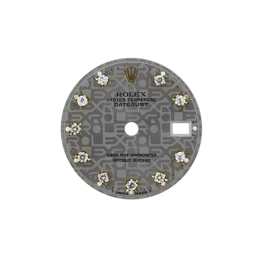 ROLEX DIAL LADIES DATEJUST GREY JUBILEE WITH 10 DIAMONDS REF-6917/69173/79173 (1 of 2)