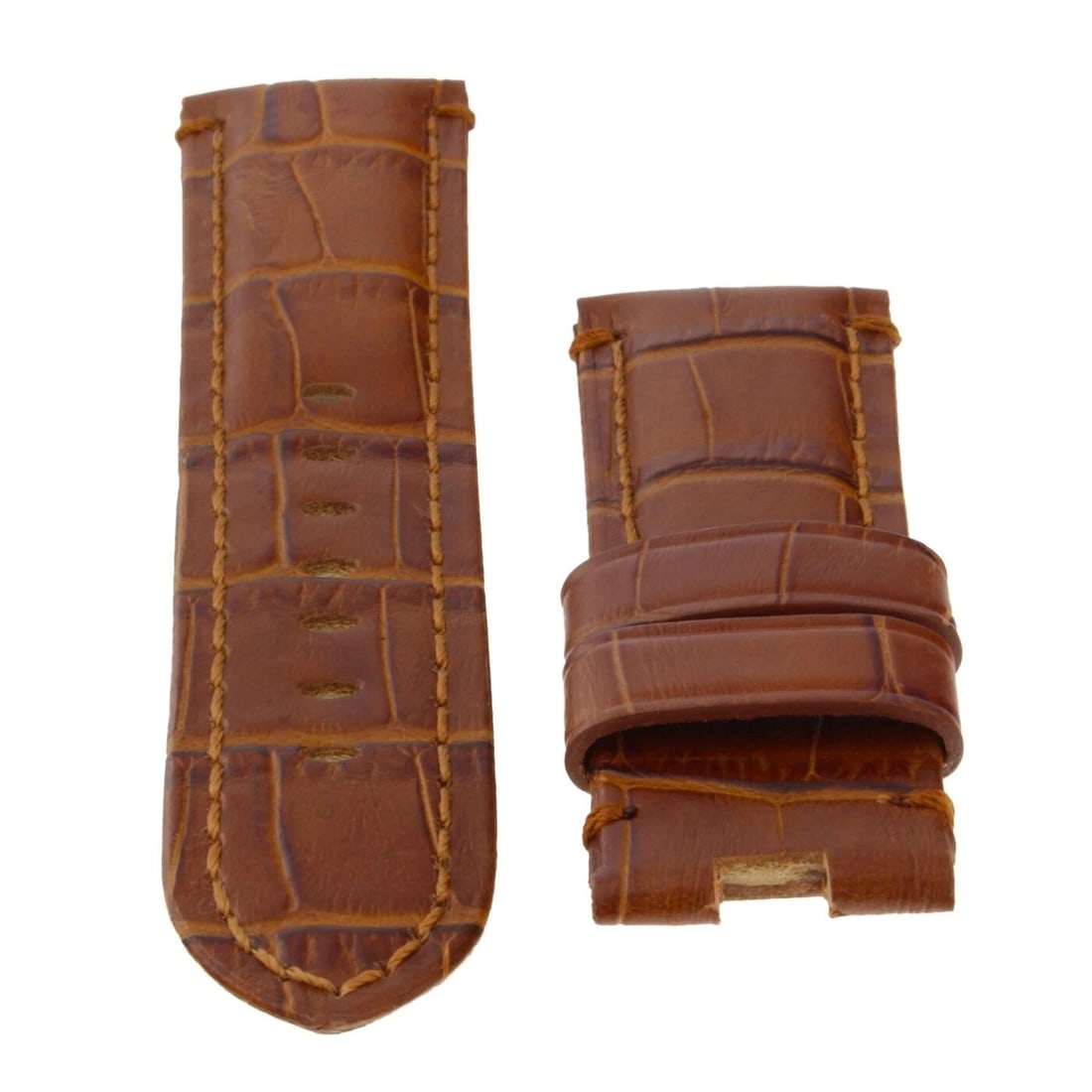 PANERAI STRAPS ORIGINAL FACTORY 24X22MM MENS BROWN LEATHER STRAP NEVER WORN (1 of 2)