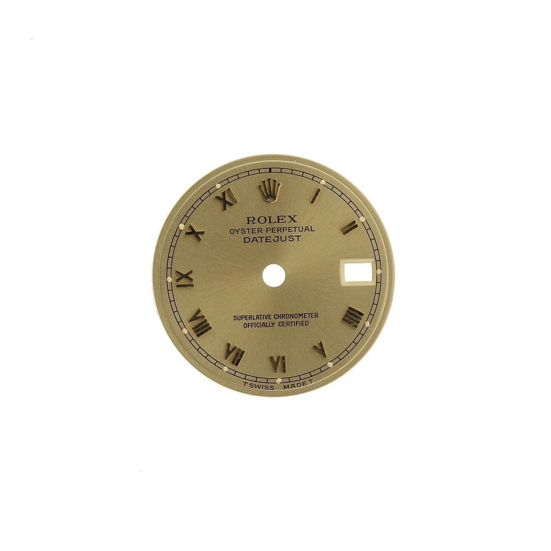 ORIGINAL ROLEX DIAL LADIES DATEJUST YELLOW GOLD COLOR: ORIGINAL ROLEX DIAL LADIES DATEJUST YELLOW GOLD COLOR Condition: Pre-owned: An item that has been used previously. The item may have some signs of cosmetic wear, but ... Read more about the condition