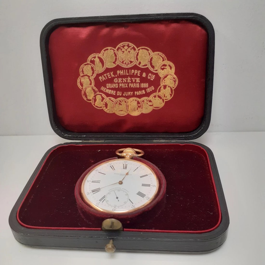 FULL SET POCKET WATCH PATEK PHILIPPE GONDOLO 56 MM YELLOW GOLD MANUAL WATCH 22L (1 of 2)