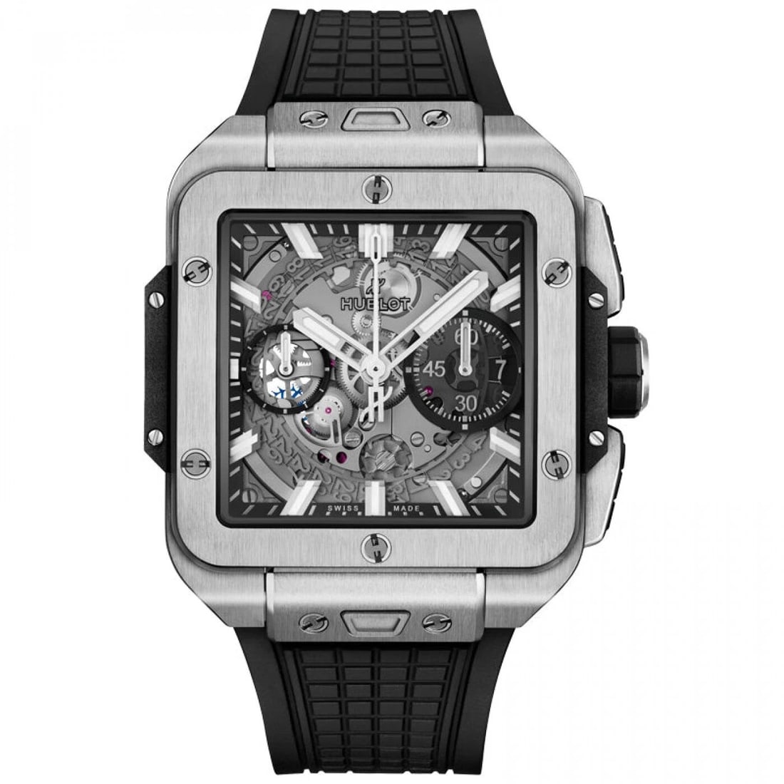 NEW HUBLOT SQUARE BANG UNICO TITANIUM AUTOMATIC 42 MM WATCH 821.NX.0170.RX (1 of 2)
