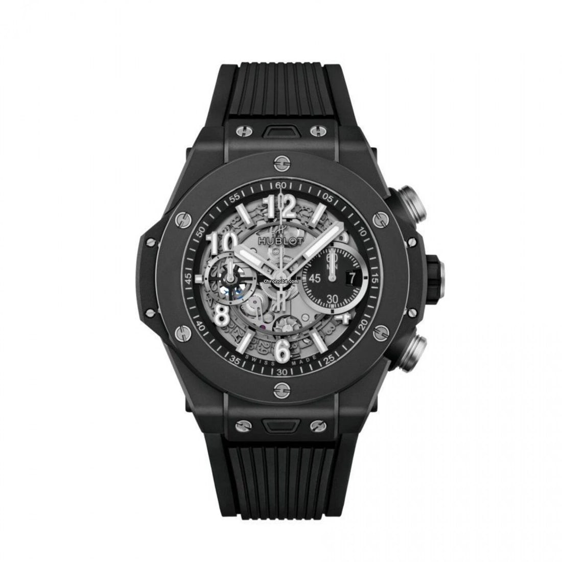 HUBLOT BIG BANG UNICO BLACK MAGIC 44 MM CERAMIC WATCH 421.CI.1170.RX: HUBLOT BIG BANG UNICO BLACK MAGIC 44 MM CERAMIC WATCH 421.CI.1170.RX Condition: New with box and papers: This item is brand new and has never been worn. It still has the original ... Read more about t