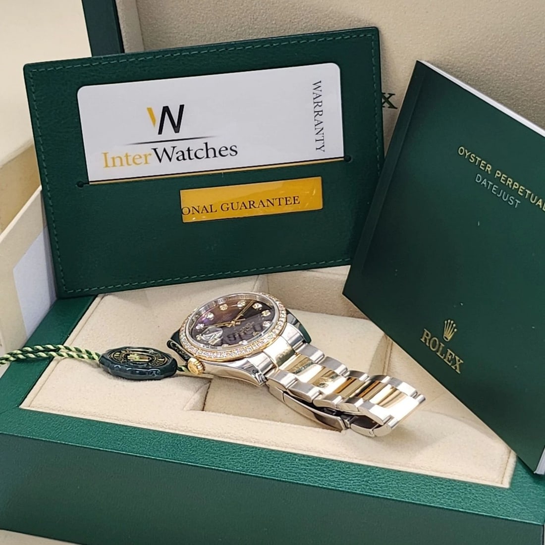 W/BOX ROLEX DATEJUST 36MM STEEL 18K YELLOW GOLD JUBILEE MOP DIAMOND WATCH 116243 (1 of 2)